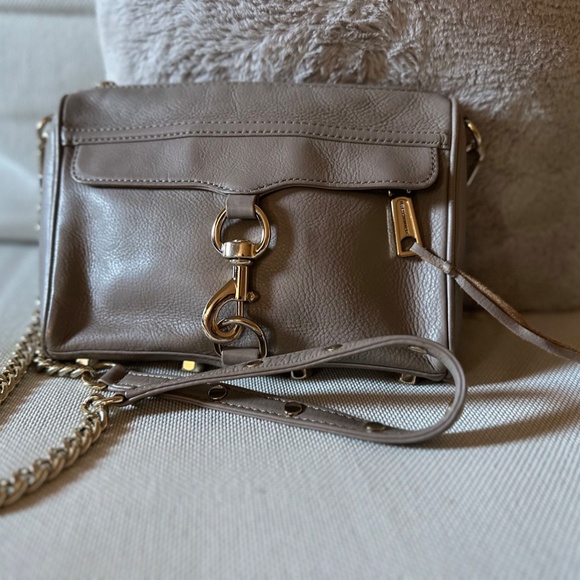 Rebecca Minkoff Mini M.A.C - Small Crossbody - Taupe/Gold - Picture 2 of 8